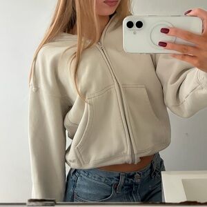 TNA Cozy Fleece Hoodie in Cream